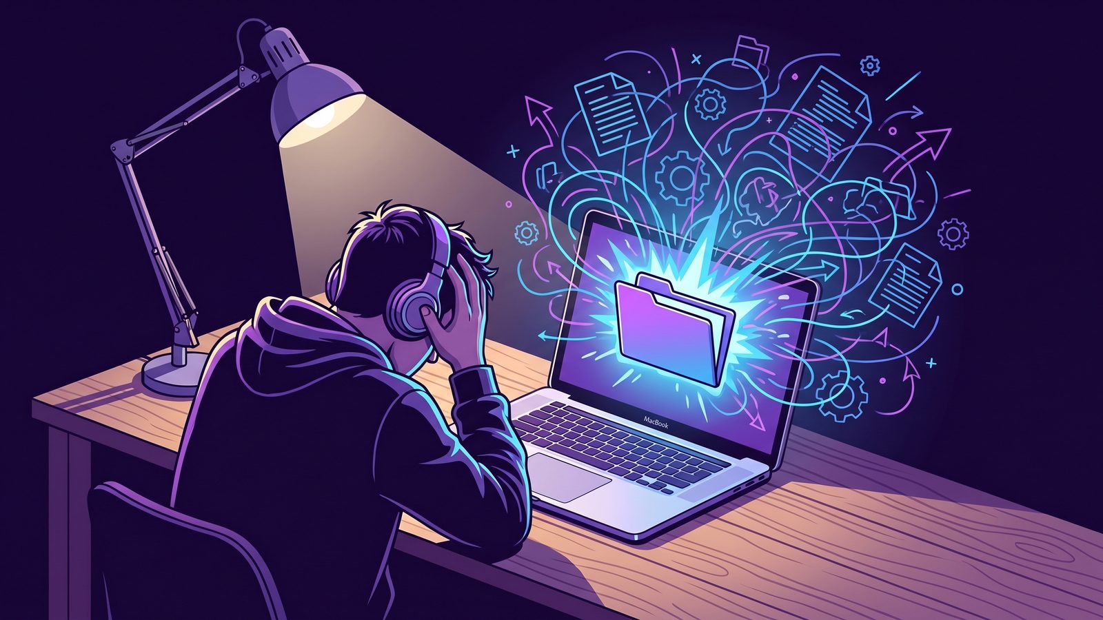 Mac developer frustrated by a folder sync job copying dependency files and build caches