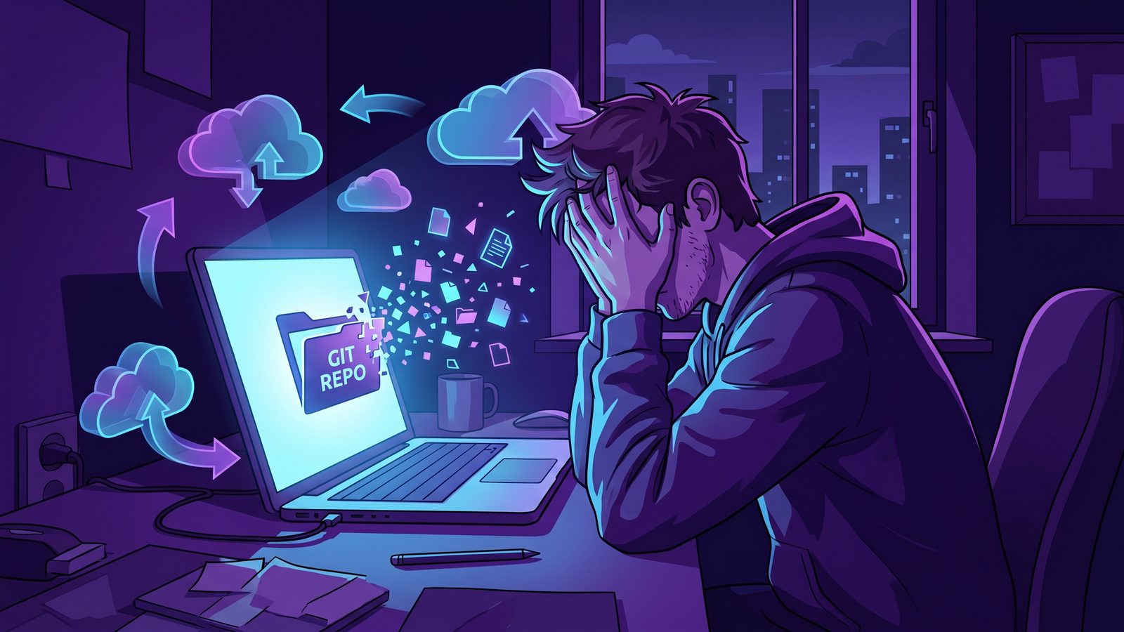 Mac developer frustrated by a Git repository in iCloud Drive overwhelming cloud sync