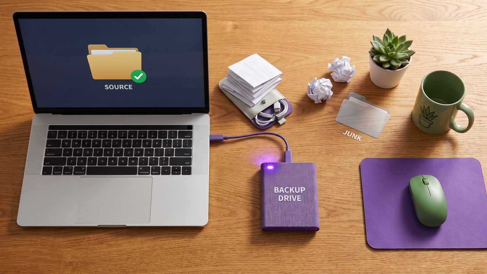 Clean Mac developer folder mirror to external storage with generated files filtered out