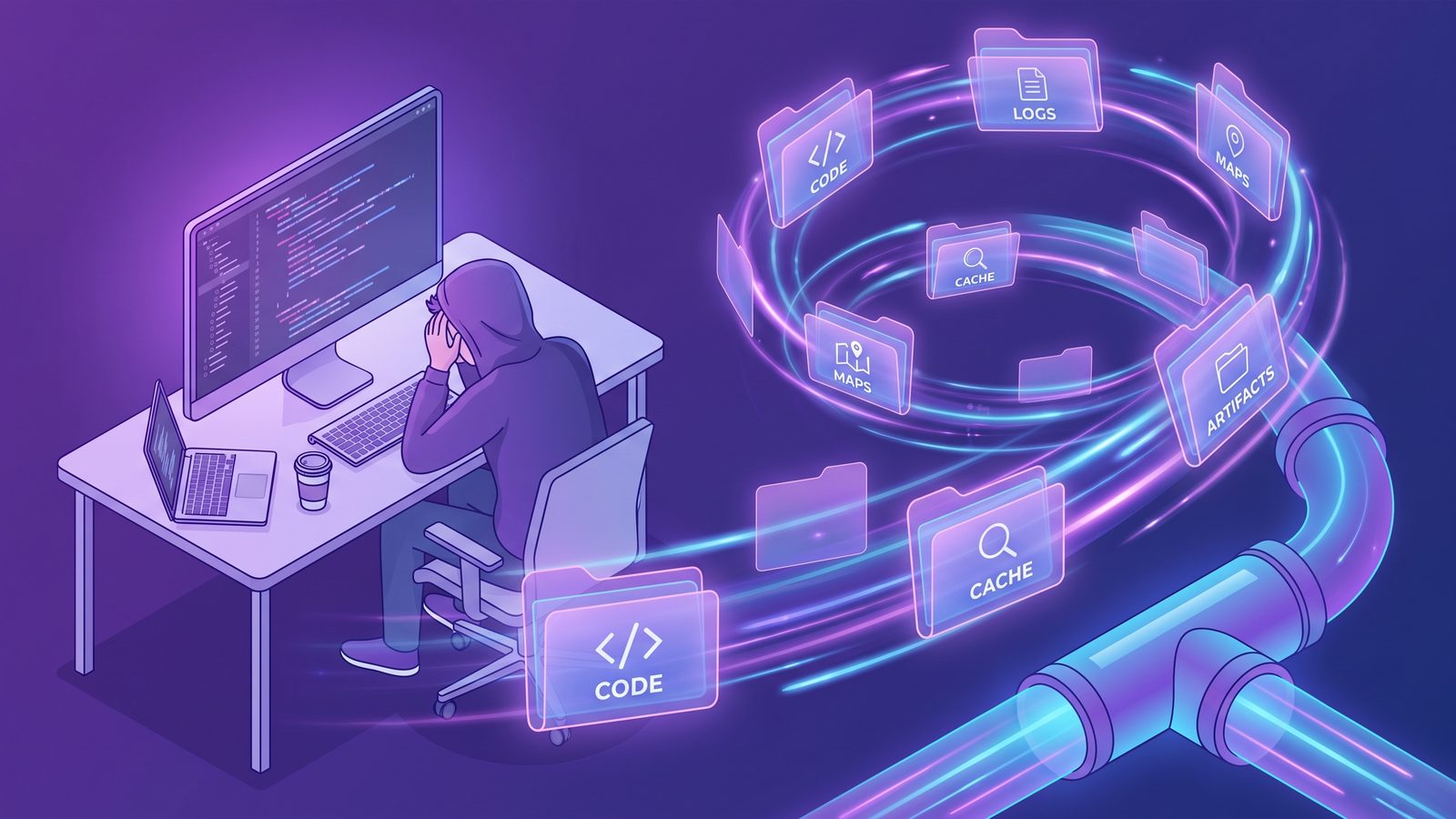 Mac developer sorting noisy generated file types out of a clean project backup workflow