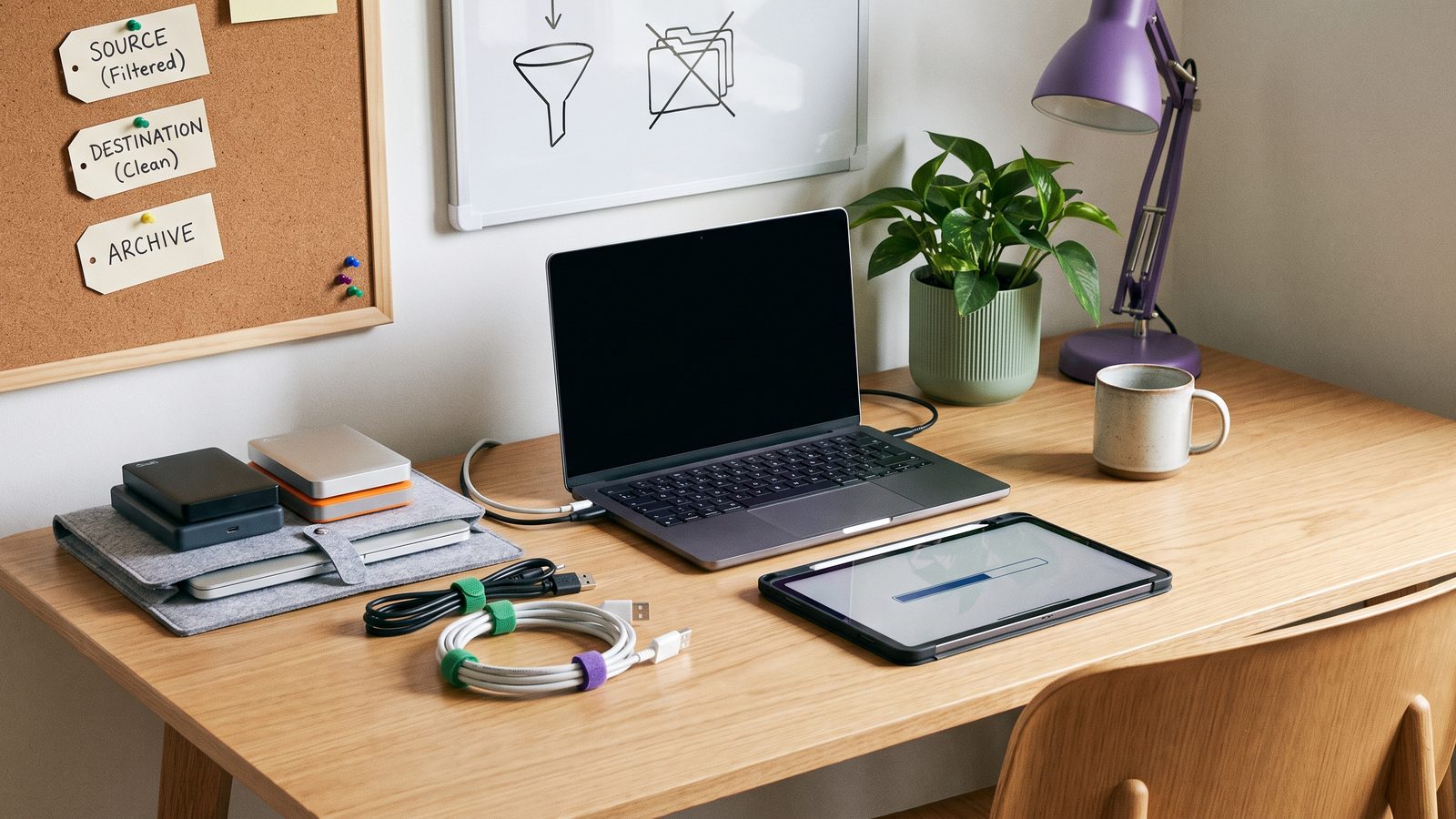 Clean organized Mac developer backup workflow after generated folders are filtered out