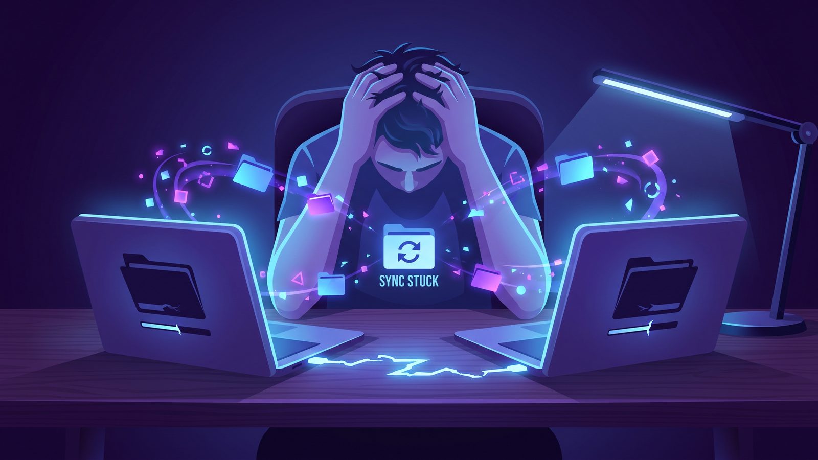Mac developer frustrated by a Syncthing folder stuck out of sync between two laptops