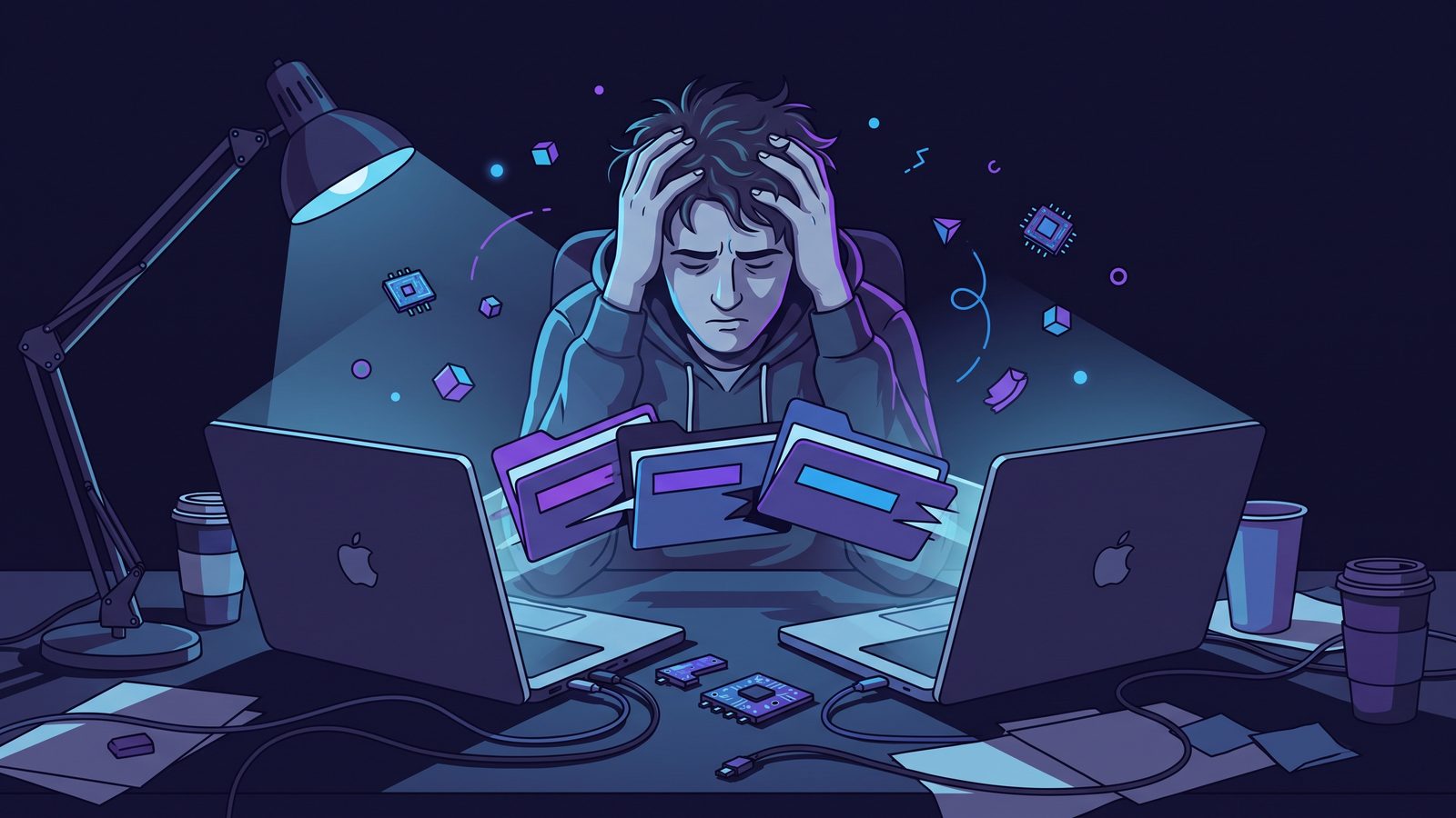 Mac developer frustrated by messy two-way folder sync between two workspaces